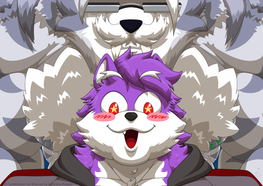 Ko-Fi YCH commission, Featuring Stavred's character Nakuru